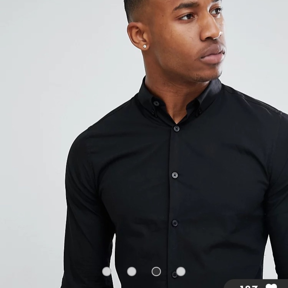 Only and Sons slim fit poplin dress shirt